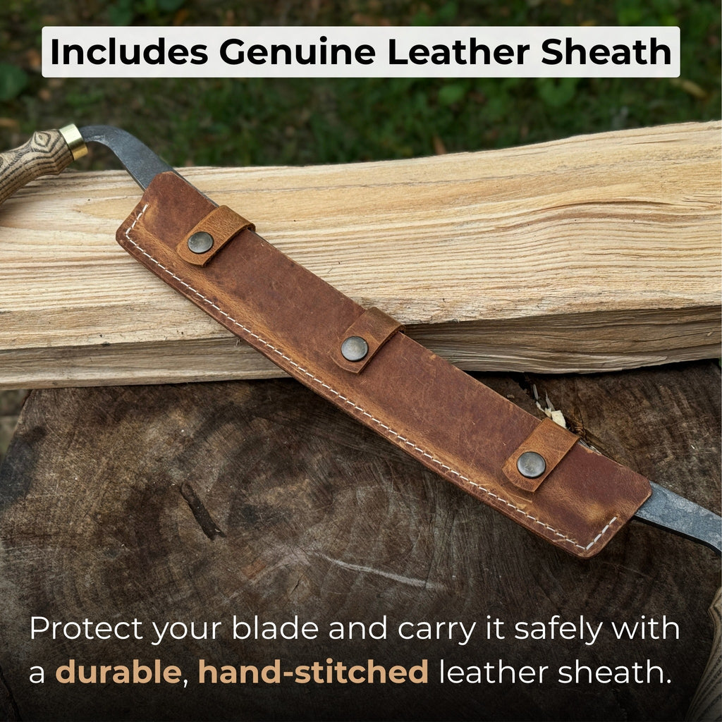 Curved Draw Knife (Push/Pull Shave), 25.5 cm (10 inch) Cutting Edge